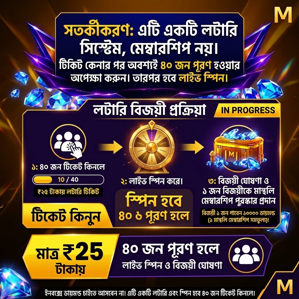 ২৫ টাকায় লটারি 🤑